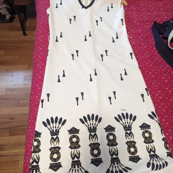 Alfred Shaheen Hawaiian Dress Vintage Sheath Shift Tiki Tropical 1960’s - Picture 2 of 12